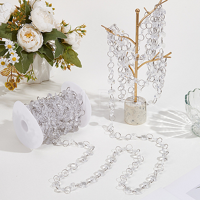 1 Roll Acrylic Octagonal Beads Chain Garland AJEW-SP0006-11-1