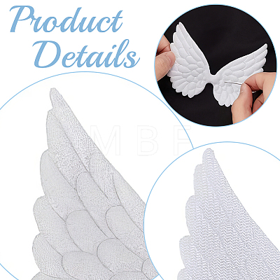 20Pcs Cloth & Glitter Powder Iron on Sew on Patches DIY-GF0014-66-1