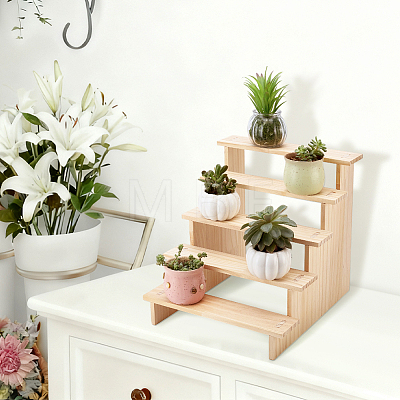 5-Tier Assemble Wood Display Riser Stands ODIS-WH0095-019B-1