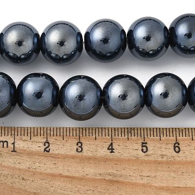 Electroplate Round Pearlized Glass Pearl Beads Strands EGLA-U002-01A-1