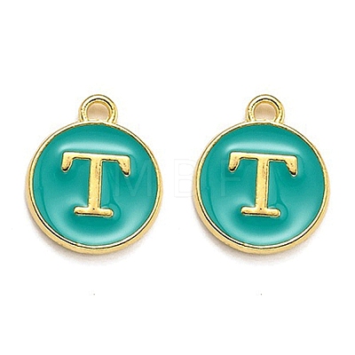 Golden Plated Alloy Enamel Charms LS-ENAM-Q437-15T-1