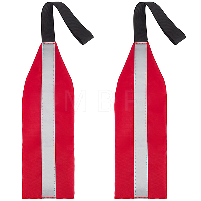 2Pcs Oxford Fabric Reflective Safety Flag for Kayaks AJEW-GF0014-19C-1