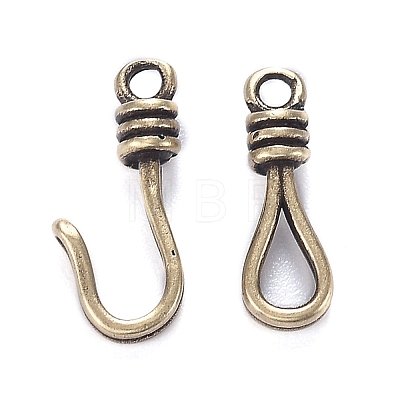 Brass Hook and Eye Clasps KK-F120-016AB-1