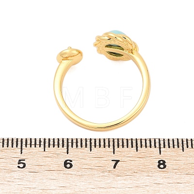 Brass Cuff Rings for Women KK-P302-22B-G-1