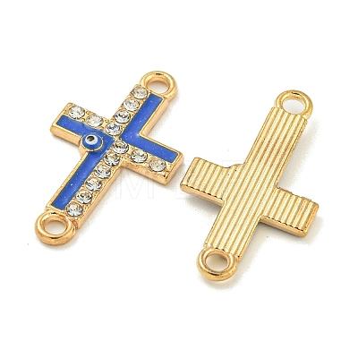 Alloy Blue Enamel Connector Charms ENAM-S003-02H-1