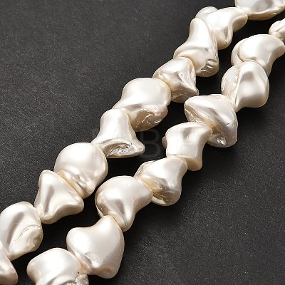 Electroplated Shell Pearl Beads Strands BSHE-C009-01C-1