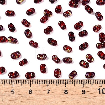 Picasso Spray Painted Glass Seed Beads SEED-T006-04-28-1