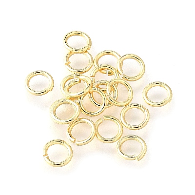 Brass Open Jump Rings KK-V007-004G-08-1