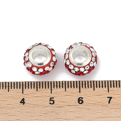 Alloy Rhinestone Clay Pave Beads ALRI-D300-02S-1