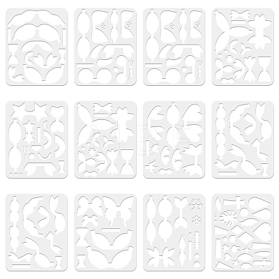 Plastic Drawing Painting Stencils Templates DIY-WH0222-015-1