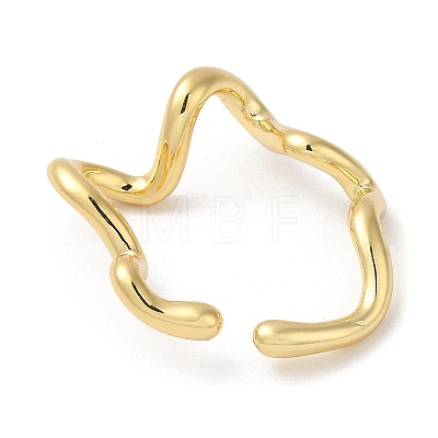 Brass Open Cuff Rings RJEW-Q778-20G-1