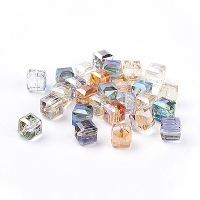 Electorplated Glass Beads EGLA-E006-M2-1