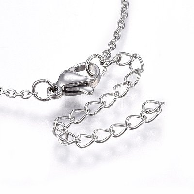 304 Stainless Steel Pendant Necklaces NJEW-L146-06-1