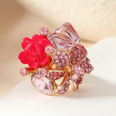 Personality Alloy Rhinestones Ring VB4094-3-1