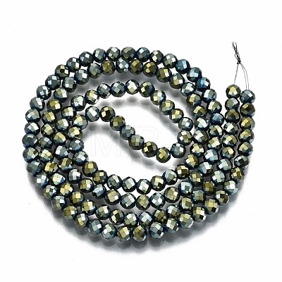 Electroplate Non-magnetic Synthetic Hematite Beads Strands G-T114-60A-03-1