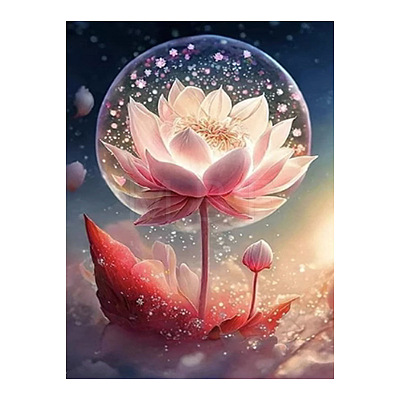 Lotus Pattern DIY Diamond Painting Kits WG95251-01-1