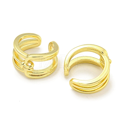 Brass Cuff Earrings EJEW-C104-057G-1