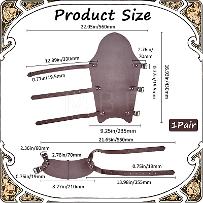 Imitation Leather Boot Cover AJEW-WH20003-14A-1