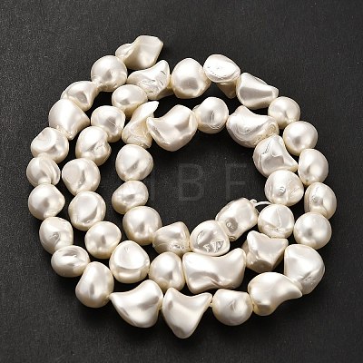 Electroplated Shell Pearl Beads Strands BSHE-C009-01A-1