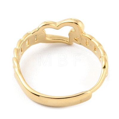 304 Stainless Steel Hollow Heart Adjustable Rings RJEW-D002-13G-1