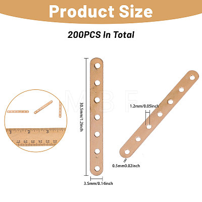 200Pcs Iron Spacer Bar FIND-CA0009-73LG-1