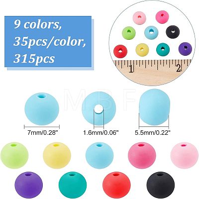 315Pcs 9 Colors Handmade Polymer Clay Beads Strands CLAY-FH0001-20-1
