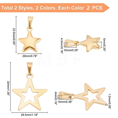 304 Stainless Steel Pendants STAS-UN0013-05-1