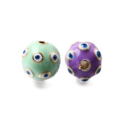 Brass Enamel Beads KK-CBA0E55-01B-G-1