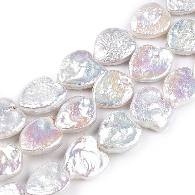 Natural Nucleated Baroque Keshi Pearl Beads Strands PEAR-S022-A-1