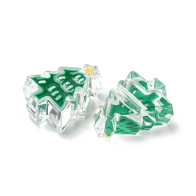Christmas Decorations Theme Opaque Acrylic Bead with Enamel LS-OACR-Z021-01L-1
