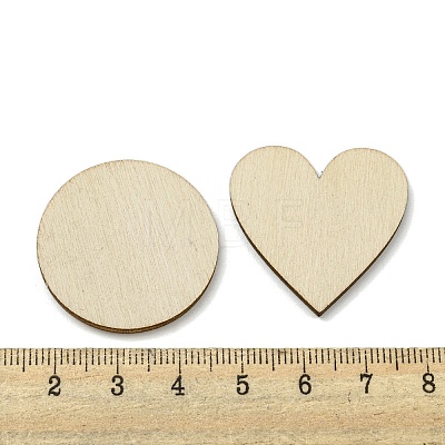 100Pcs Unfinished Wood Pendants WOOD-XCP0001-90-1