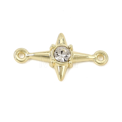Alloy & Rhinestone Connector Charms AL-CBAFCDA-08G-1