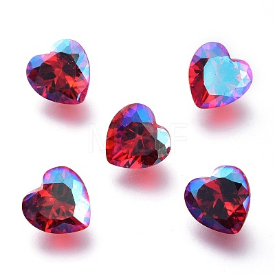Cubic Zirconia Pointed Back Cabochons ZIRC-H108-07B-227SI-1