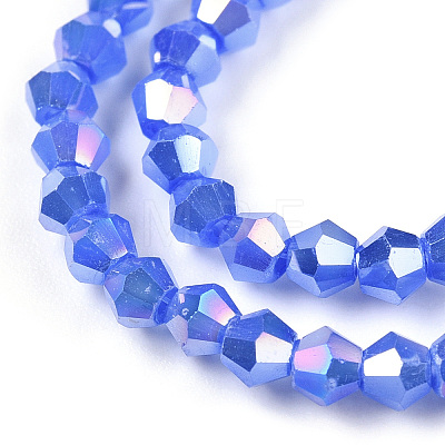 Imitation Jade Electroplate Glass Beads Strands EGLA-A039-J2mm-B04-1