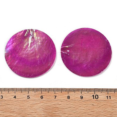 Spray Painted Natural Capiz Shell Pendants SSHEL-Z002-01E-1