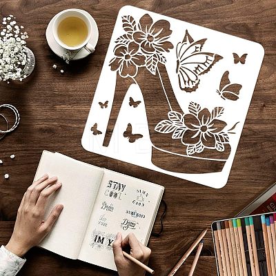 Plastic Reusable Drawing Painting Stencils Templates DIY-WH0172-540-1