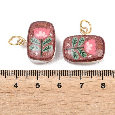 Printed Opaque Acrylic Pendants SACR-P036-01A-G-1