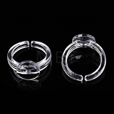 Transparent Acrylic Open Cuff Ring Components X-TACR-ZX018-10A-1