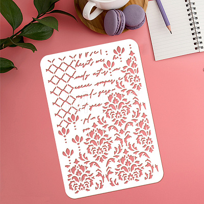 Plastic Drawing Painting Stencils Templates DIY-WH0396-679-1