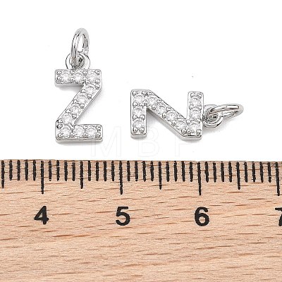 SHEGRACE Brass Micro Pave Clear Cubic Zirconia Pendants XGRQ29809-394P-Z-1