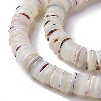 Natural Trochid Shell/Trochus Shell Beads Strands SHEL-P015-11-1