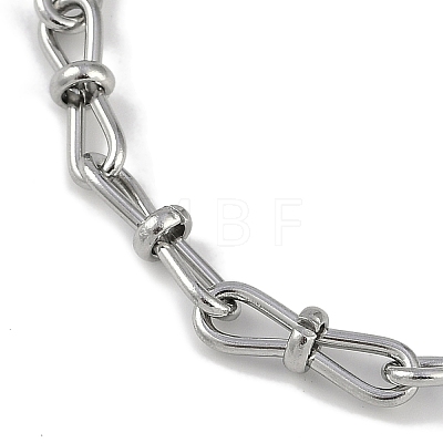 Anti-Tarnish 304 Stainless Steel 8 Shaped Link Chain Anklets AJEW-A057-08P-1