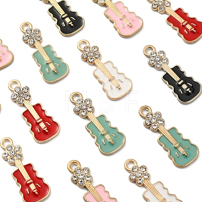 50Pcs 5 Colors Alloy Enamel Pendants ENAM-CJ0002-32-1