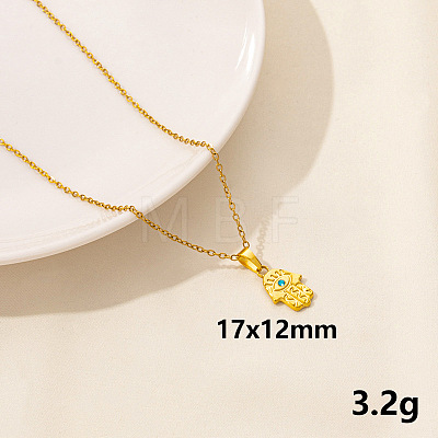 304 Stainless Steel Geometric Pendant Necklaces IQ6554-2-1