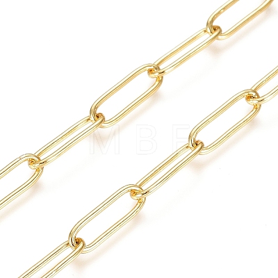 Soldered Brass Paperclip Chains CHC-D025-03G-01-1