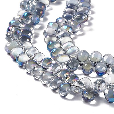 Electroplate Glass Beads Strands EGLA-L031-HR02-1