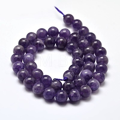 Natural Amethyst Round Bead Strands X-G-I168-09-6mm-1