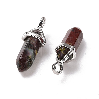 Natural Dragon Blood Pointed Pendants X-G-K329-48P-1