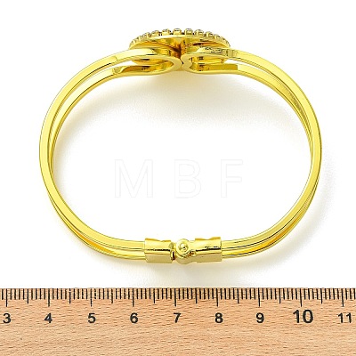 Natural Abalone Shell Flat Round Open Bangles BJEW-JB14315-01-1