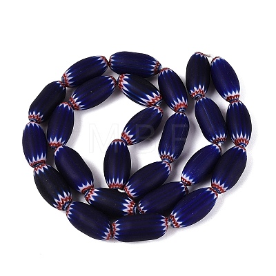 Handmade Millefiori Glass Barrel Beads LS-LA-N002-37A-1